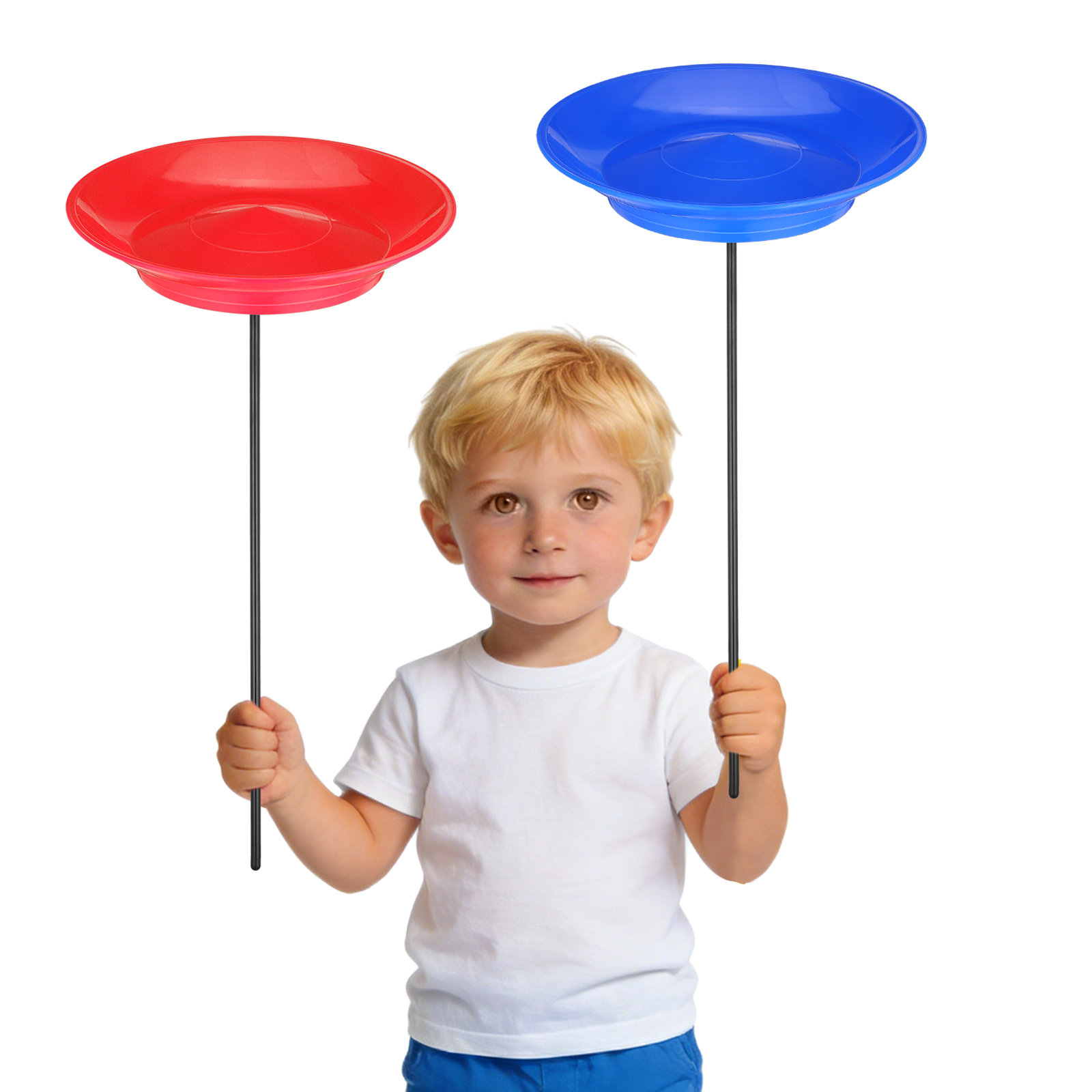 Party Games No Equipment - 2Sets Juggling Spinning Plates Colorful Circus