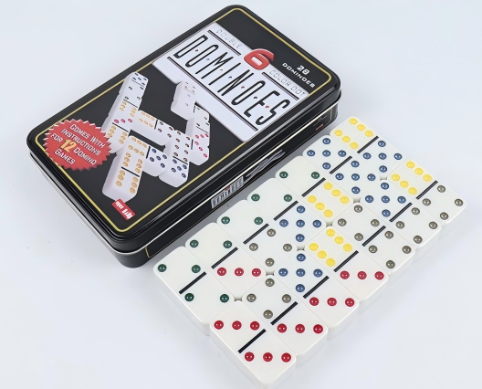 Party Games Box - ElegantMahj Double Six Dominoes Set for
