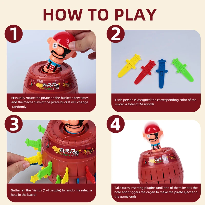 Funny Prank Toy Set Pirate Buc - Party Games 15 In 1 评论和价格