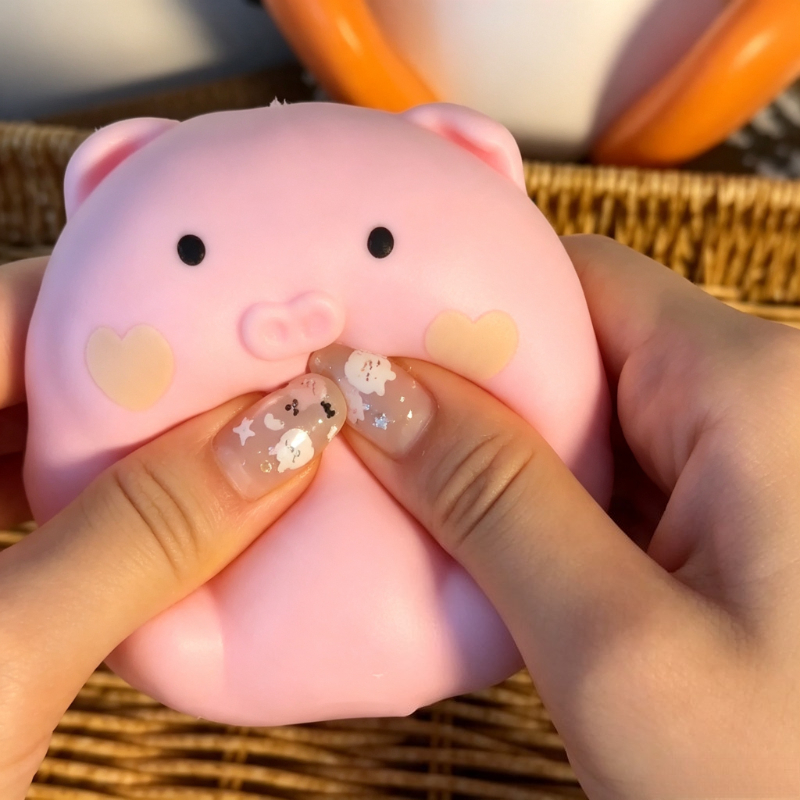 Crunchy Pink Pig Squishy Handm - Party Games Questions 评论和价格