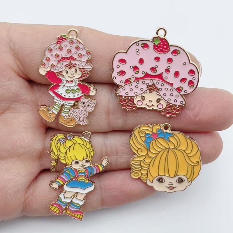 10pcs Cute Little Girl Enamel  - Party Games Questions 评论和价格