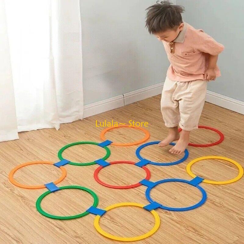 Y4QA Indoor Jump Hoops Set Fam - Party Games Physical 评论和价格