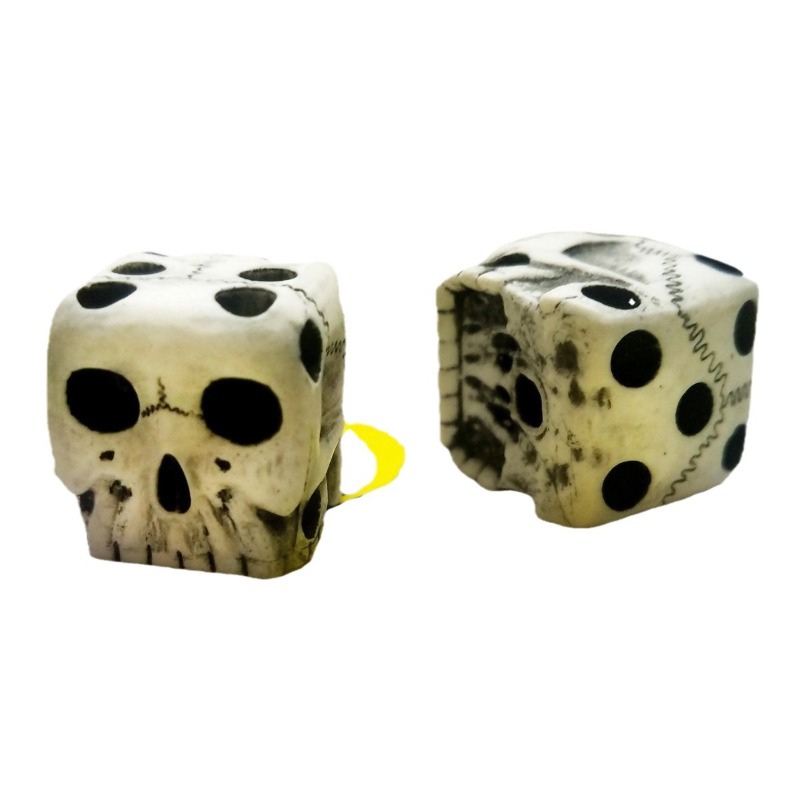 Halloween White Skull Resin Di - Party Games No Equipment 评论和价格